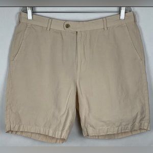 Peter Millar Mens Shorts 35 Linen 8” Inseam